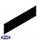 3u Black Steel Rack Panel